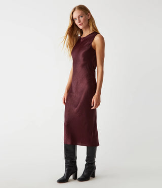 Michael Stars Seema Hammered Satin Midi Dress