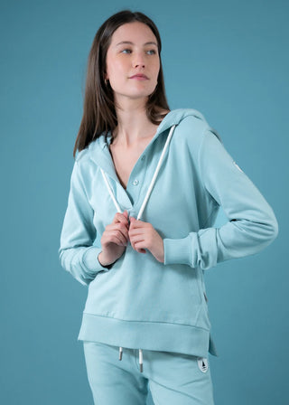 Wanakome Open Neck Hoodie in Dune