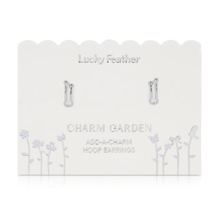 Lucky Feather Add-A-Charm Hoop Earrings