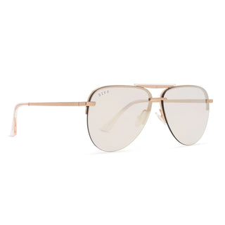 DIFF Eyewear Tahoe Mirror Sunglasses Gold Beige - Taryn x Philip Boutique