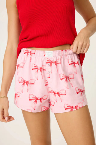 PJ Salvage - Ribbons and Bows Flannel Short