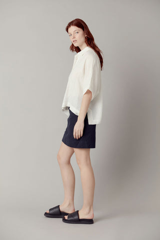 KOMODO Kimono Organic Linen Shirt - Off White - Taryn x Philip Boutique