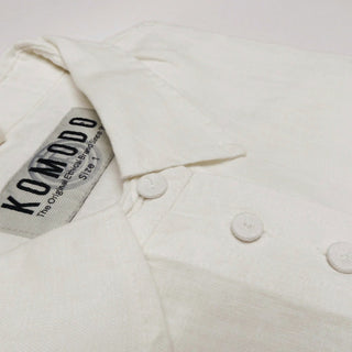 KOMODO Kimono Organic Linen Shirt - Off White - Taryn x Philip Boutique