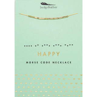 Morse Code Necklace - Happy Necklace