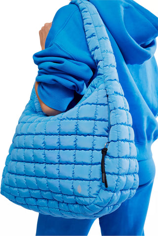 Free People Movement Quilted Carryall Bag - Denim Blue