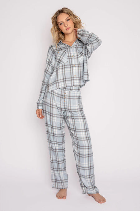 PJ Salvage Mad For Plaid Flannel Pajama Top - Taryn x Philip Boutique