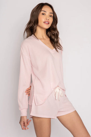 PJ Salvage Long Sleeve The Remix Top Baby Pink - Taryn x Philip Boutique