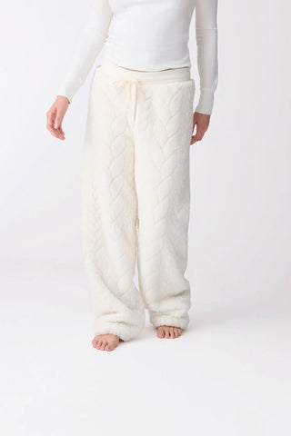 PJ Salvage Ivory Cable Texture Cozy Pant