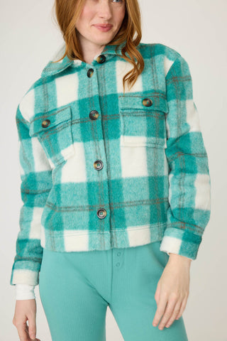 PJ Salvage Cozy Plaid Jacket