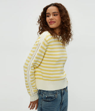 Michael Stars Merle Striped Crewneck Sweater