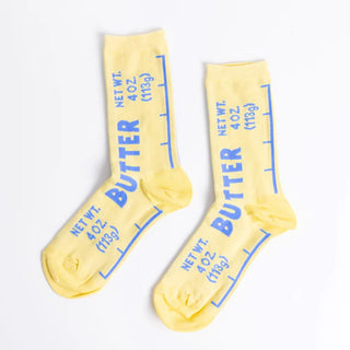 Yellow Owl Socks Butter Crew Socks