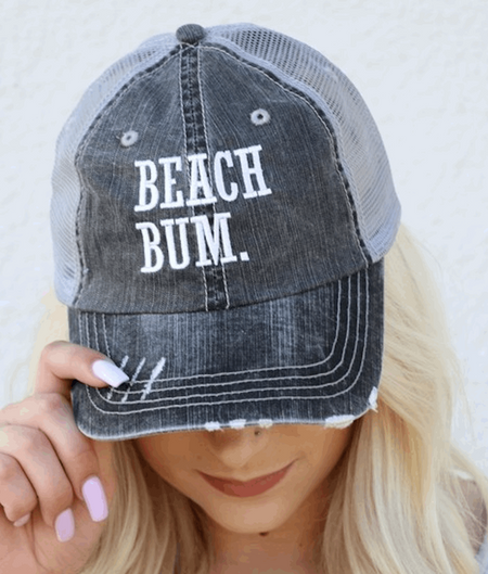Beach Bum Distressed Cap - Taryn x Philip Boutique