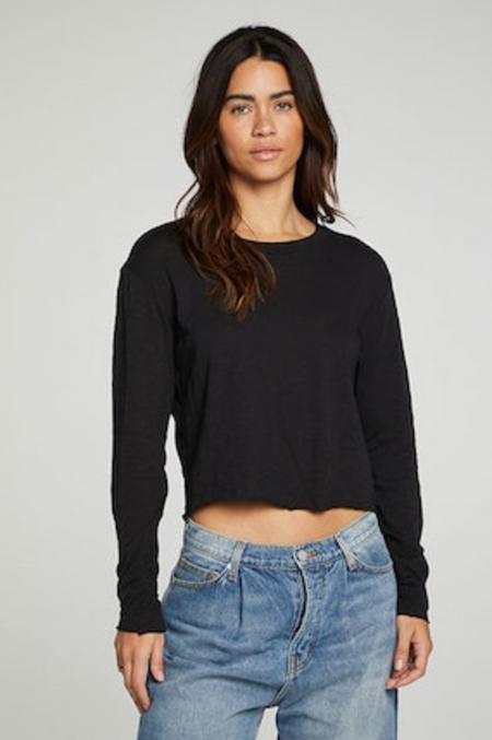 Chaser Long Sleeve Cropped Tee - Taryn x Philip Boutique