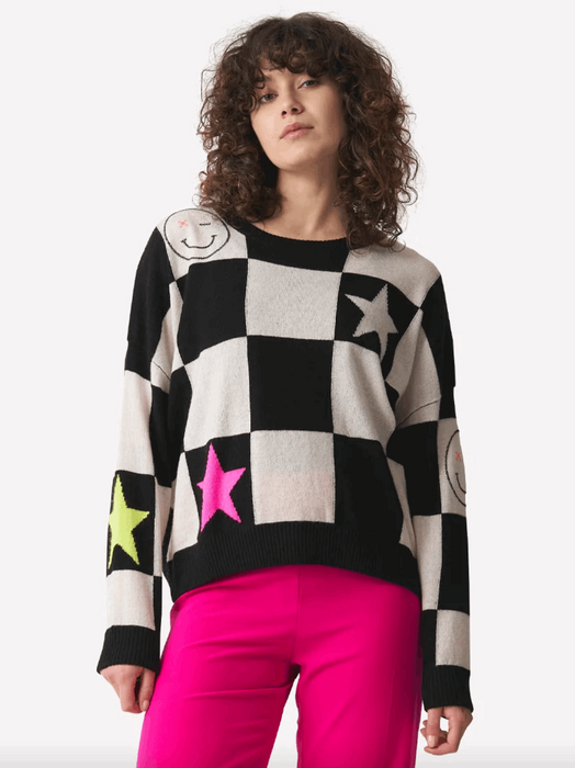 Brodie Checkmate Crew Neck Sweater - Taryn x Philip Boutique
