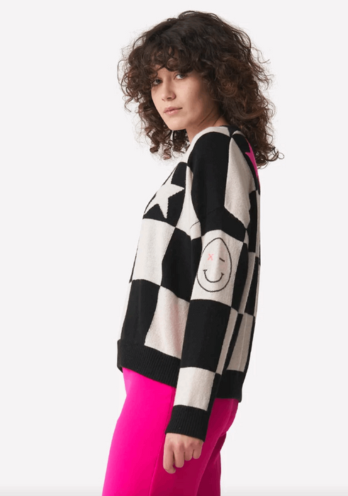 Brodie Checkmate Crew Neck Sweater - Taryn x Philip Boutique