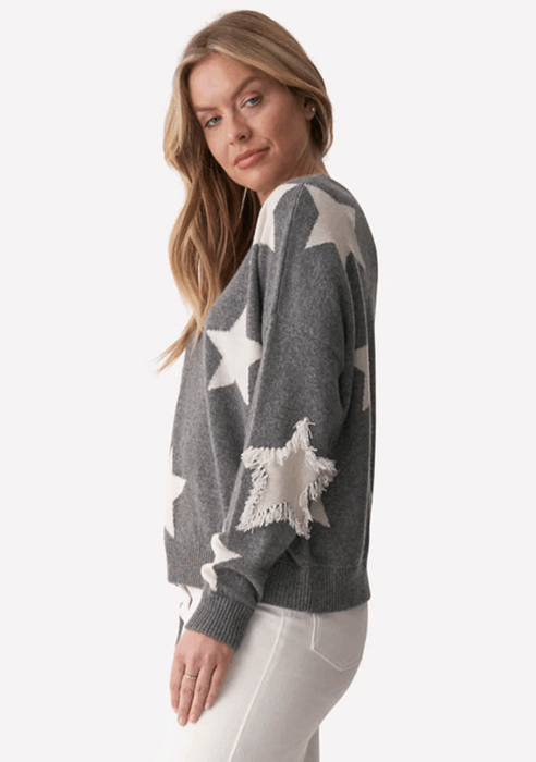 Brodie Alyssa Star Fringed Boyfriend Sweater - Taryn x Philip Boutique