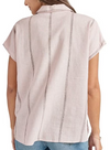 Splendid Giada Short Sleeve Point Collar Button Front Shirt - Taryn x Philip Boutique