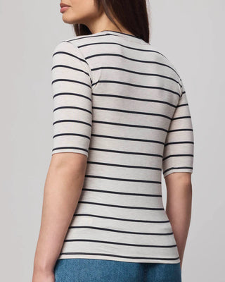 Splendid Bamboo Stripe Quarter Sleeve Tee