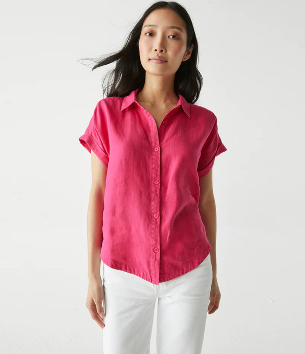 Michael Stars Charlie Linen Button Down Shirt