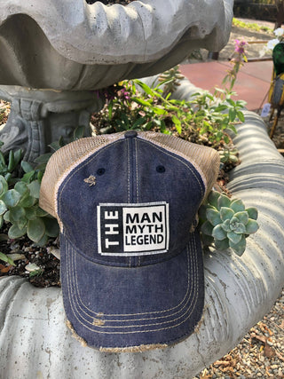 Vintage Life - The Man The Myth The Legend Distressed Trucker Cap