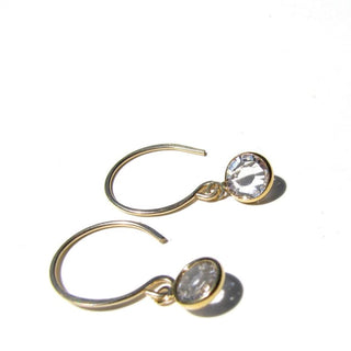 Sela+Sage - Tiny Drop Earrings - Swarovski Crystal: Sterling Silver