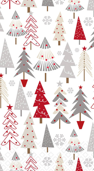 Boston International - Paper Guest Towels 20ct Trees All Over Christmas
