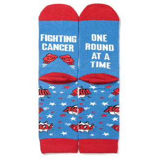 Lavley - Beat Cancer Blue Socks