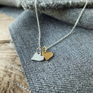 Becoming Jewelry - Tiny Hearts Necklace: Mixed Metal