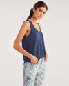 7 For All Mankind Scoop Neck Tank in Navy - Taryn x Philip Boutique