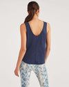 7 For All Mankind Scoop Neck Tank in Navy - Taryn x Philip Boutique