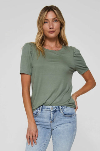 Another Love Sienna Rib Shirred Tee - Taryn x Philip Boutique