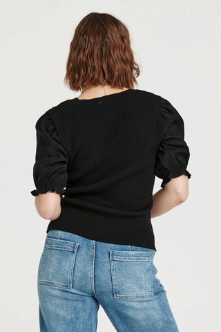 Another Love Lenore Square Neckline Top - Black