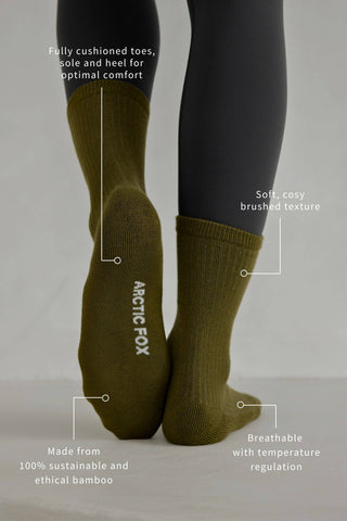 Arctic Fox & Co. - The Everyday Socks - 100% Bamboo - Dark Chocolate