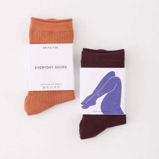 Arctic Fox & Co. - The Everyday Socks - 100% Bamboo - Dark Chocolate