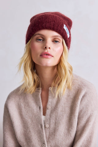 Arctic Fox & Co. - North America - The Mohair Beanie - Cherry Burgundy - FW25