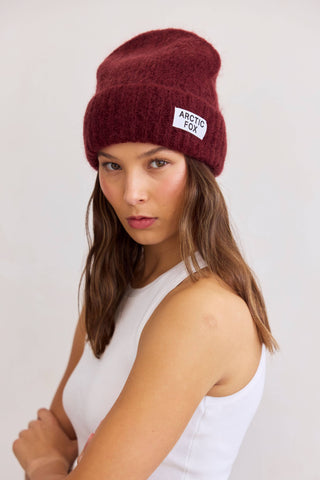 Arctic Fox & Co. - North America - The Mohair Beanie - Cherry Burgundy - FW25