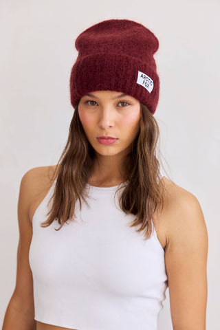Arctic Fox & Co. - North America - The Mohair Beanie - Cherry Burgundy - FW25