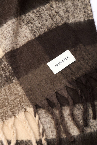 Arctic Fox & Co. - North America - The Reykjavik Scarf - 100% Recycled - Brown Check - FW25