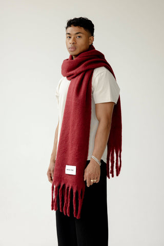 Arctic Fox & Co. - North America - The Reykjavik Scarf - 100% Recycled - Burgundy - FW25