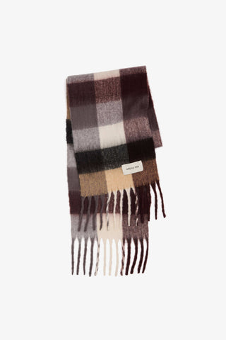 Arctic Fox & Co. - North America - The Reykjavik Scarf - 100% Recycled - Grey/Black Check - FW25