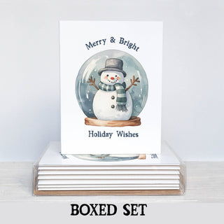 Oakwind Hollow - BOXED SET Merry & Bright Snow Globe Greeting Card