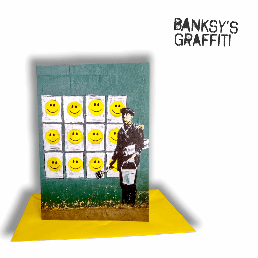 Banksy Biglietto Augurale - Happy Faces – Taryn x Philip Boutique