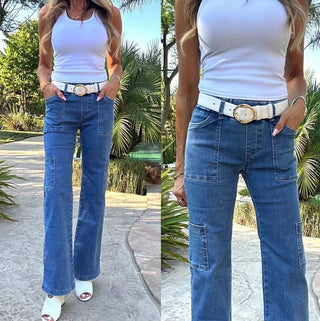 Bevy Flog Rose Cargo M Denim