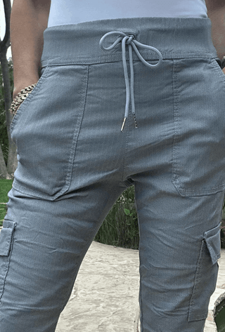 Bevy Flog Gaya Blue Gray Herringbone Jogger - Taryn x Philip Boutique