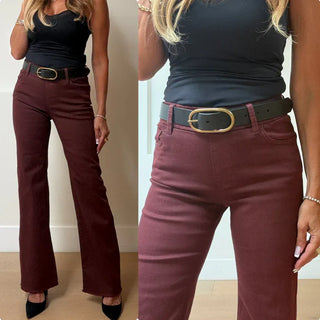 Bevy Flog Amanda Pants Burgundy