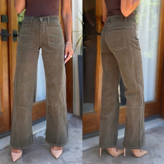 Bevy Flog Bailey Olive Velvet Cord