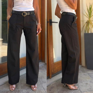 Bevy Flog Pam Black Techno Cotton Pants