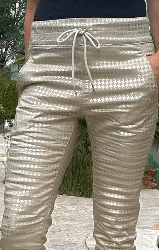Bevy Flog Shely Gold Checkered Capri - Taryn x Philip Boutique