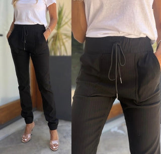 Bevy Flog Tali Black Stripe Pants