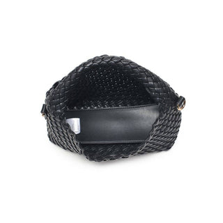 Moda Luxe - Jessamine Woven Vegan Leather Crossbody: Espresso